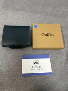 未使用 ObiOri オビオリ 二つ折り財布 グリーン 箱付き