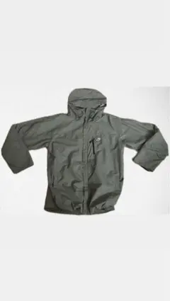 グレー ナイロンジャケット フード付き