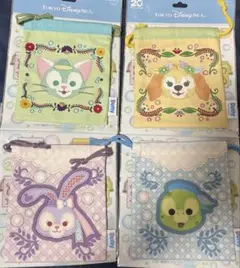 ダッフィー 巾着　ハートフェルトレターズオブフレンドシップ　きんちゃく