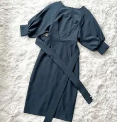 【極美品】ルイルエブティックロング＆リーンシルエットバルーンスリーブワンピースS