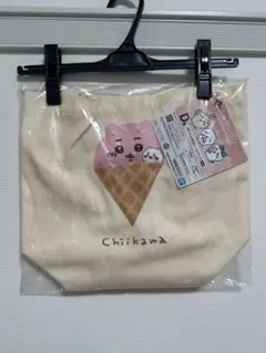 ちいかわ　一番くじ　D賞　ポケット付きトートバッグ　アイスクリーム