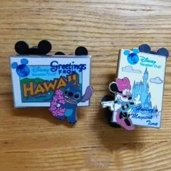 ピンバッジ ディズニー バケーションクラブ ミニー スティッチ