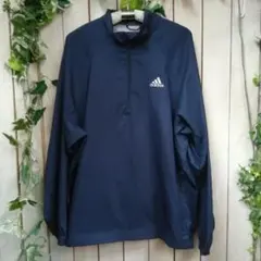 MK507★adidas ★ゴルフ★ネイビー ハーフジップジャケット★サイズL