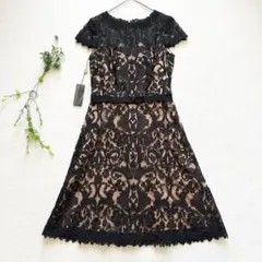 【タグ付き未使用品】タダシショージ　総レース ワンピース ドレス　リボンベルト付