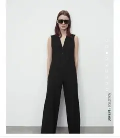 Zara オーバーオール　黒