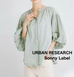 アーバンリサーチサニーレーベル【未使用】エアリーコットンボイルギャザーブラウス