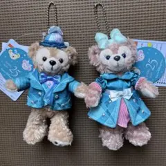 TDS25周年スパークリングジュビリー ダッフィー＆シェリーメイぬいぐるみバッジ