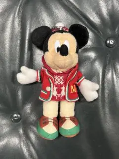 ミッキーマウス ぬいぐるみバッジ　クリスマスストーリーズ2015