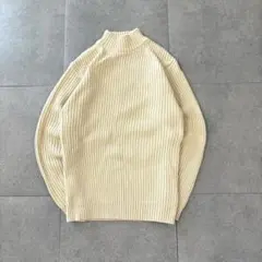 ケーブルニット セーター L アイボリー 古着 ANCESTRESS