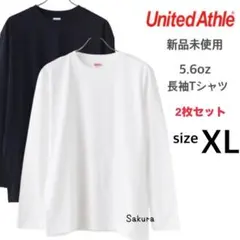 ユナイテッドアスレ 新品未使用 5.6oz 長袖Tシャツ 白 黒 2枚 XL