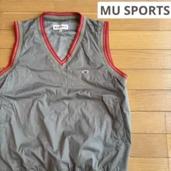 美品★MU SPORTS ベスト　メッシュ　カーキ