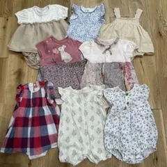 ロンパース・カバーオール　8点セット 70cm 女の子　花柄