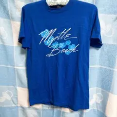 ヴィンテージ USA古着 ロゴTシャツ 青 ハート SCREEN STARS