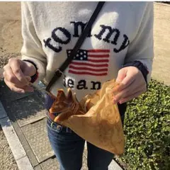 Tommy Jeans アメリカ国旗ニットセーターのサムネイル