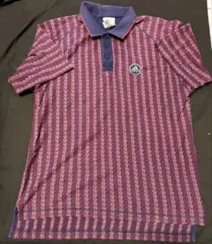 希少 90s adidas GOLF ポロシャツ 総柄 幾何学 古着 万国旗のサムネイル