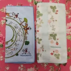 ウェッジウッド タオルハンカチ ハンティングシーン いちご 2枚セット 93