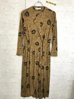 美品！True-Born 花柄ガウン 透け感 ボタニカル ワンピース風 レトロ