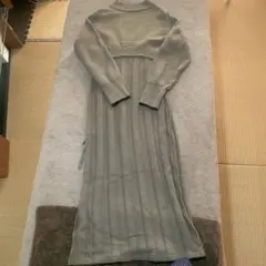 茶色　ニットワンピース フリーサイズ