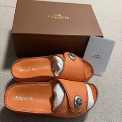 COACH サンダル オレンジ　厚底のサムネイル