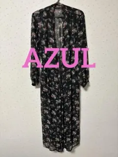 アズールバイマウジー　花柄ワンピース　ロングカーディガン　シフォン　2way