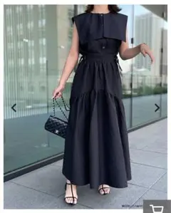 fitmore サイドリボンジャガードギャザースカート　ショート　ブラック