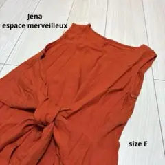 ジェナjena 【F】 ワンピース　リボン　オレンジ　春夏　ノースリーブ　人気