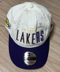 ニューエラ キャップ 白 水色 レイカーズ NEW ERA 米国製 - メルカリ