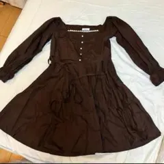 廃盤商品！merry jenny チョコレートブラウン フレアワンピース