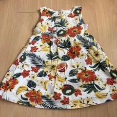 週末限定値下☆BEAMS mini フラワー柄 ワンピース 90cmのサムネイル