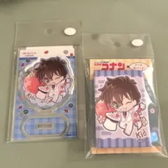 名探偵コナン 怪盗キッド アクリルスタンド アート缶バッジいちご狩り きゃらペコ