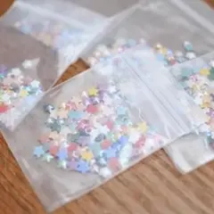 星型 極小パーツ ランダムカラー500個まとめて♡樹脂パーツ デコ ネイルアート