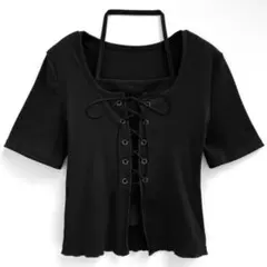 GRL レースアップレイヤード風トップス[at2260]