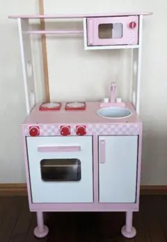 KidKraft 木製冷蔵庫 おままごと ピンク コストコ かわいい 大きめ 