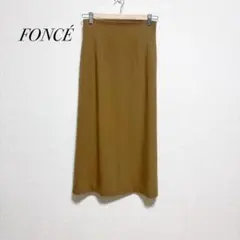 【フォンセ】FONCÉ ハイウエスト タイトスカート キャメル　36のサムネイル