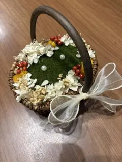 ウェディング リングピロー バスケット型