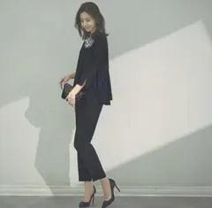 セレモニー セットアップ パンツ ネイビー 2点セット