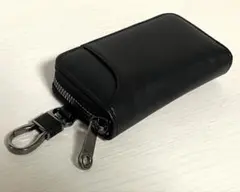 PUレザー キーケース メンズ スマートキー カード収納付き 多機能 ジッパー