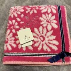 LANVIN タオルハンカチ　新品　未使用　ピンク花柄