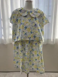 花柄 丸襟ひざ丈セットアップ　半袖　アーデルハイド　ビルケ