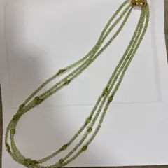 【未使用品】シルバー刻印多層ビーズネックレス