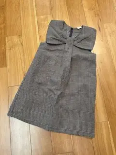 プティマイン　ワンピース　120 茶系　秋冬