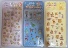 ぷくぷくシール ディズニー プリンセス トイストーリー プーさん 3種セット