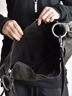 BACKLASH ブラックレザーポケットバッグ 廃盤レア 2025年最新】ISAMUKATAYAMA BACKLASH メンズ ショルダーバッグの