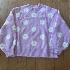 ＧUキッズ 花柄ニット セーター 140cm