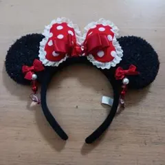 ディズニーリゾート　カチューシャ　ミニーマウス　イヤリング