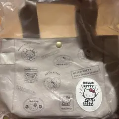 ハローキティ 50周年記念 ミニトートバッグ ベージュ