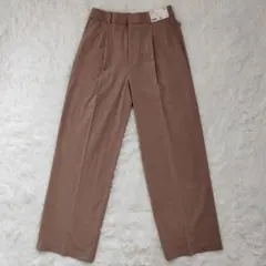 【新品未使用】ユニクロ タックワイドパンツ（丈長め）32ベージュ Ｌサイズ