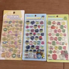 たまごっち 3Dステッカー 2枚＋クリアぷくぷくキャンディシール1枚