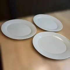ARABIA オーバルプレート 25cm ホワイト 2枚セット 北欧食器 希少