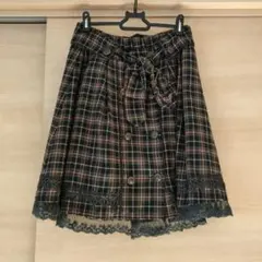 axes femme スカート 茶色 チェック柄